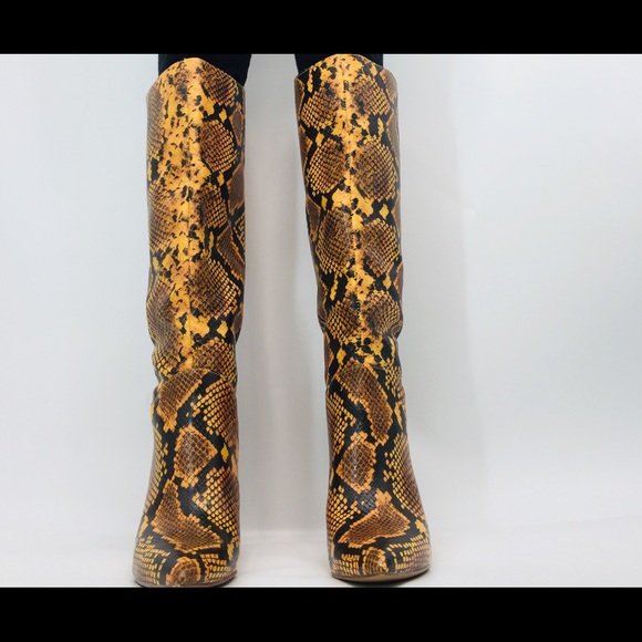 Steve Madden Kinga Snakeskin Knee High Boots - Picture 3 of 7